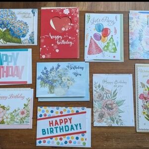 Assorted Greeting Card Set Of 20, Birthday, Blank, Sympathy, Get Well